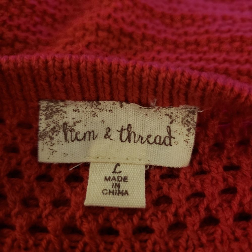 Hem & Thread Ruffle Sweater Tank Size Large - Picture 4 of 5